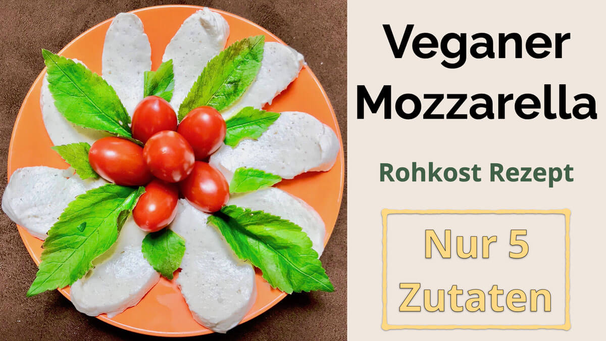 Veganer Mozzarella - einfaches Rezept aus nur 5 Zutaten ohne Soja von Präventiv-Apothekerin Fanny Patzschke