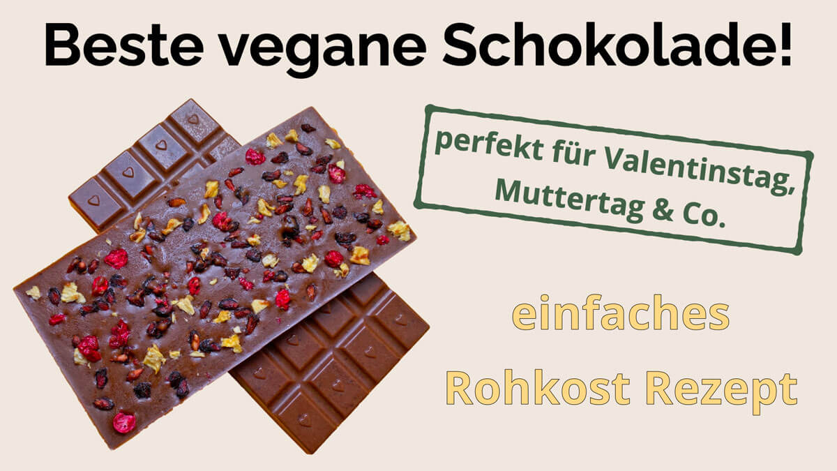 Mit diesem einfachen Rezept von Präventiv-Apothekerin Fanny Patzschke kannst du gesunde, vegane Schokolade selber machen. Sie ist industrie-zuckerfei und natürlich gesüßt.